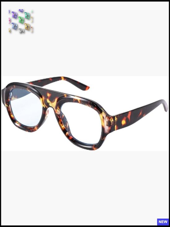 Retro Aviator Sunglasses Square Oversized Shield Style Classic Trendy Fashion main image 5